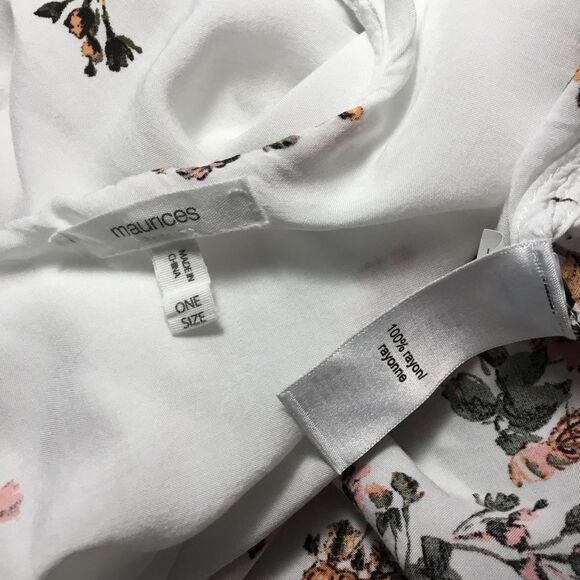 Flowers and paisley print floaty duster kimono open front tassel hem One Size - Picture 7 of 7